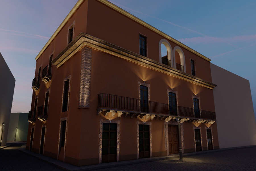 Fachada Hotel nocturna